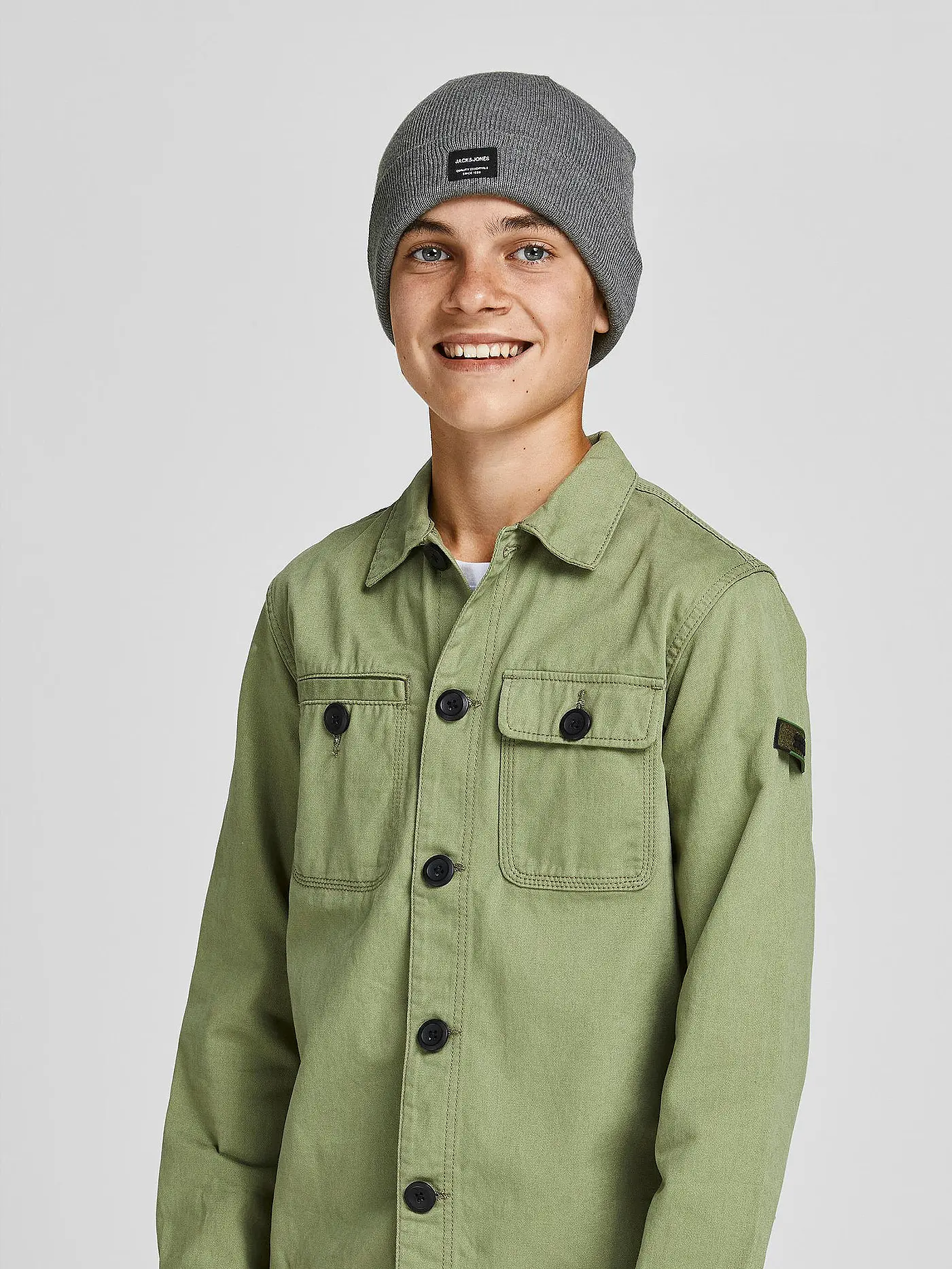 JACK & JONES | Jungen Haube " DNA " | grau